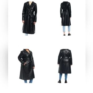 Vince Camuto Ladies' Maxi Faux Leather Jacket nwt